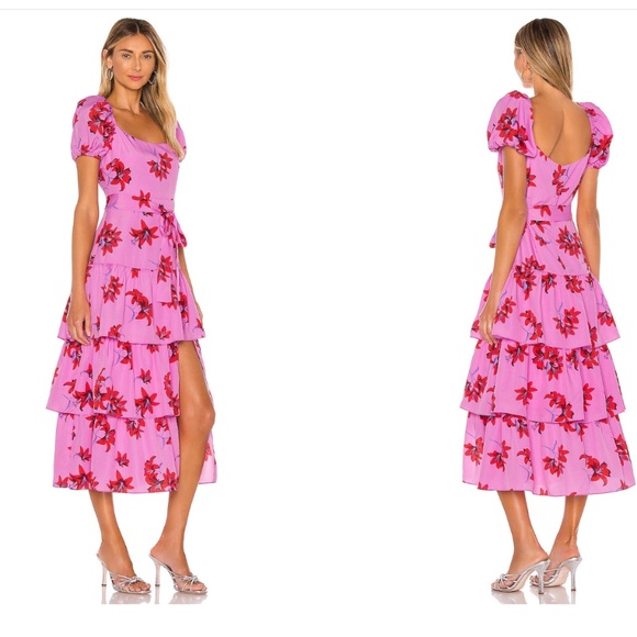 NWT 🌟 Holy Grail! Likely by Lilly Pulitzer Tiered Floral Maxi Dress 10 (Large) - Picture 15 of 15